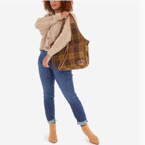 LUCKY BRAND Rhyn Plaid Tote Bag In Topanga Tan Plaid